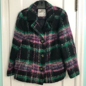 Mohair and Wool Plaid Jacket